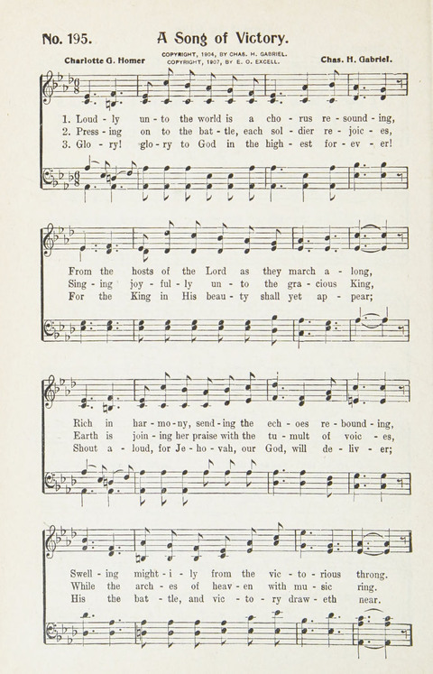 Hymns of Glory: for Sunday school, church, and revival meetings page 198