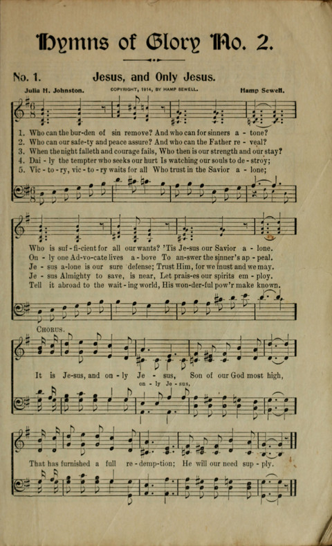 Hymns of Glory No. 2 page 1