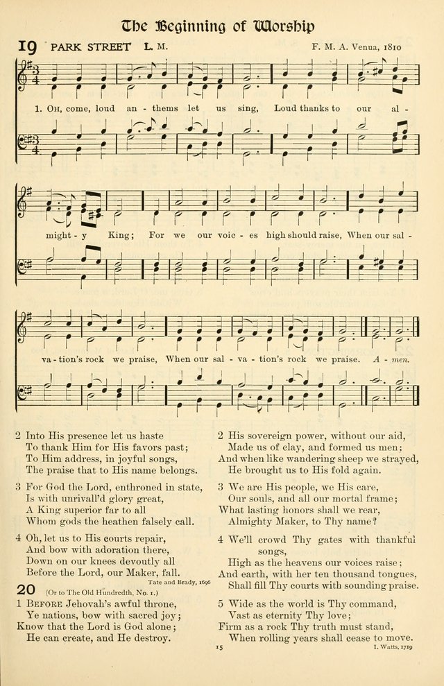 In Excelsis: Hymns with Tunes for Christian Worship. 7th ed. page 15