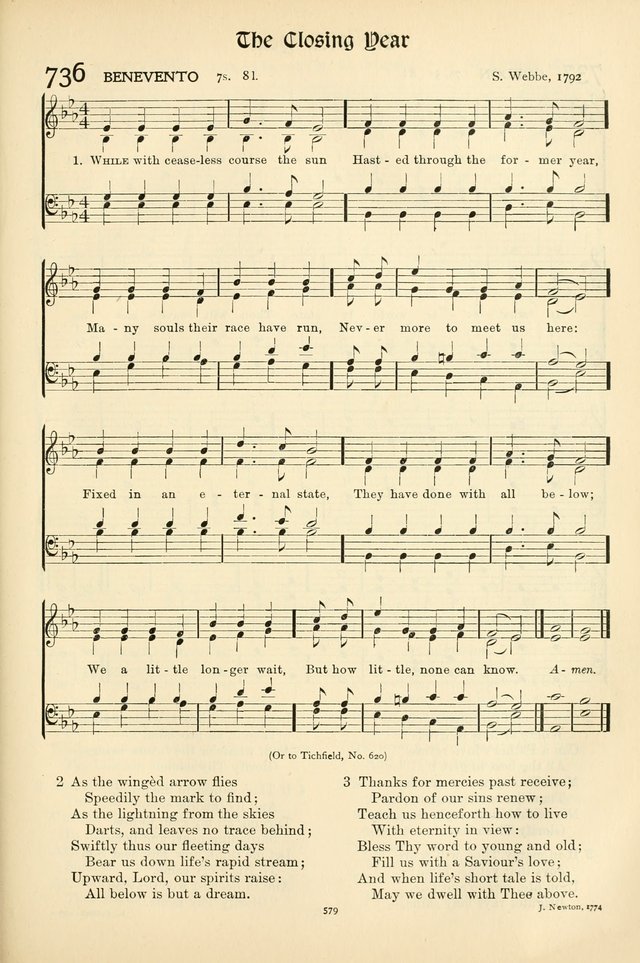 In Excelsis: Hymns with Tunes for Christian Worship. 7th ed. page 587