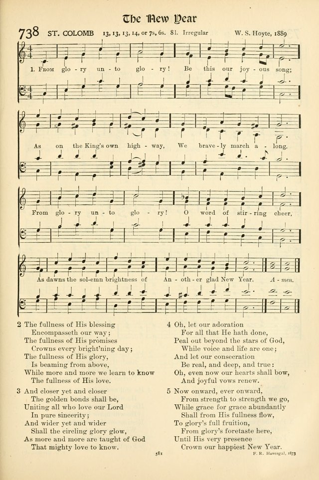 In Excelsis: Hymns with Tunes for Christian Worship. 7th ed. page 589
