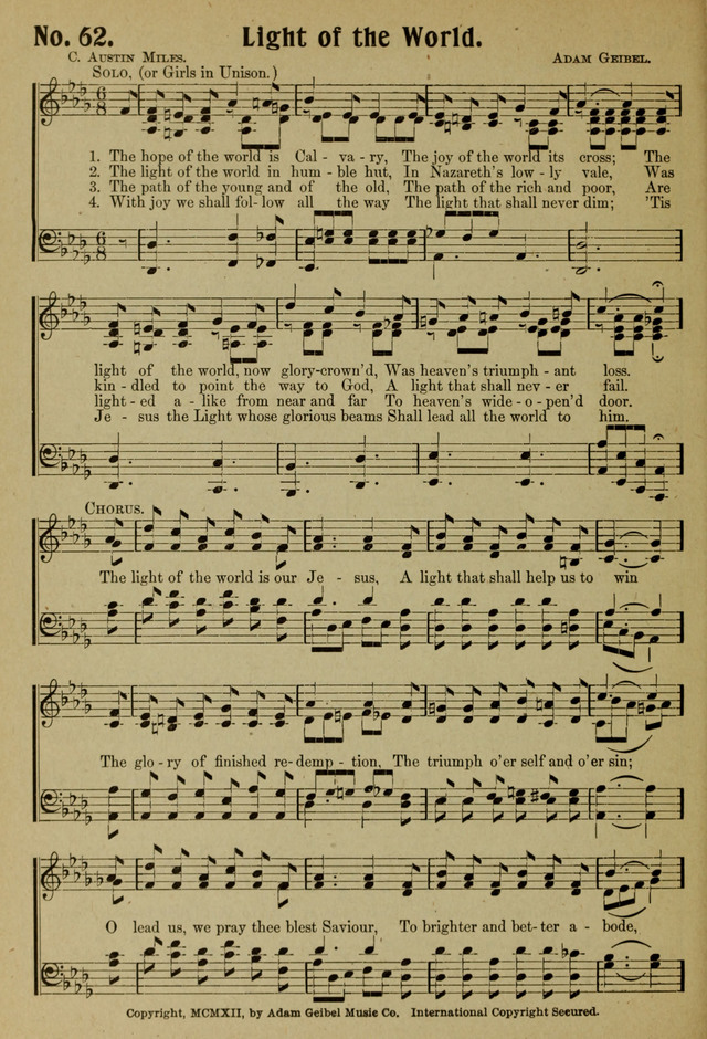 Ideal Sunday School Hymns page 62