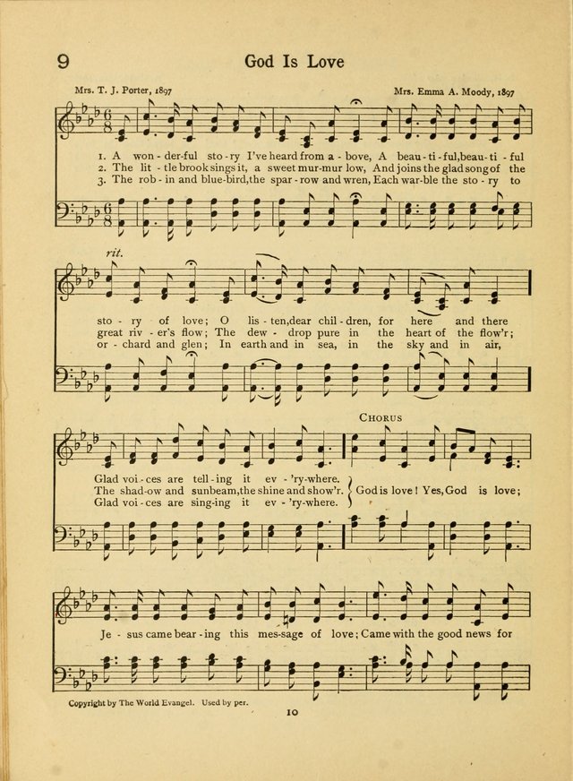 Junior Carols: a collection of sacred songs for Junior Societies, Sunday Schools, the Home Circle page 10