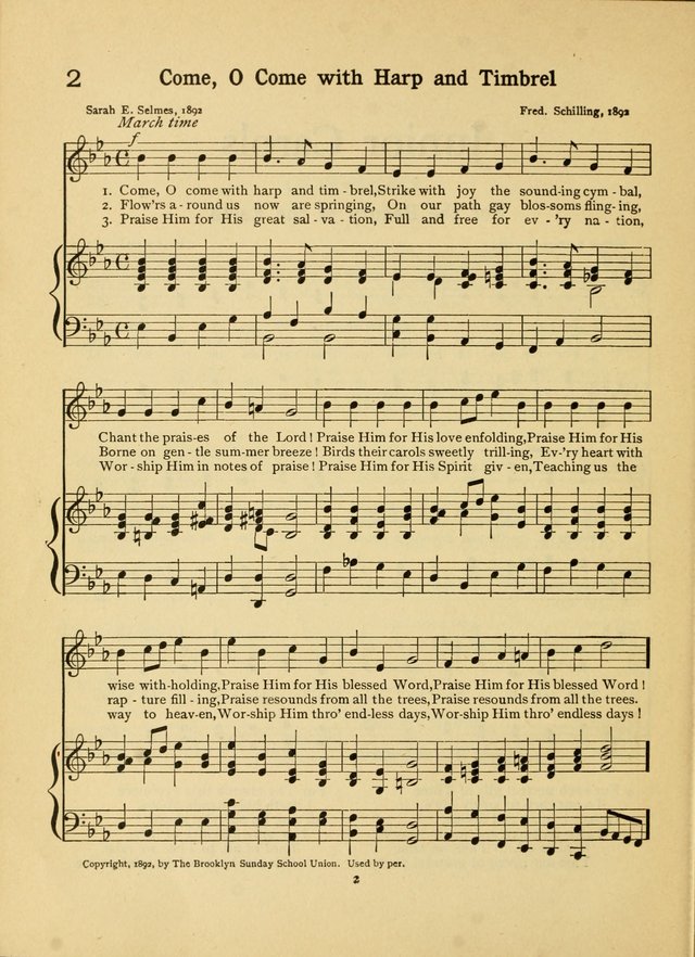 Junior Carols: a collection of sacred songs for Junior Societies, Sunday Schools, the Home Circle page 2