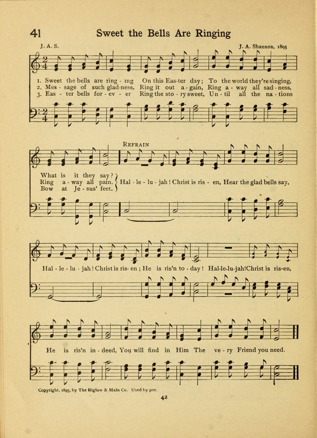 Junior Carols: a collection of sacred songs for Junior Societies, Sunday Schools, the Home Circle page 42