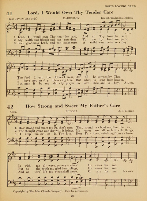 Junior Church School Hymnal: for use in the junior section of the church school, in the home, and in junior congragations (Teacher