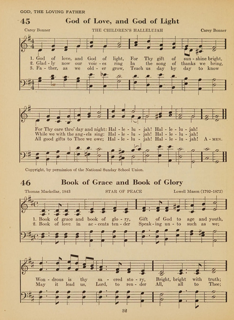 Junior Church School Hymnal: for use in the junior section of the church school, in the home, and in junior congragations (Teacher
