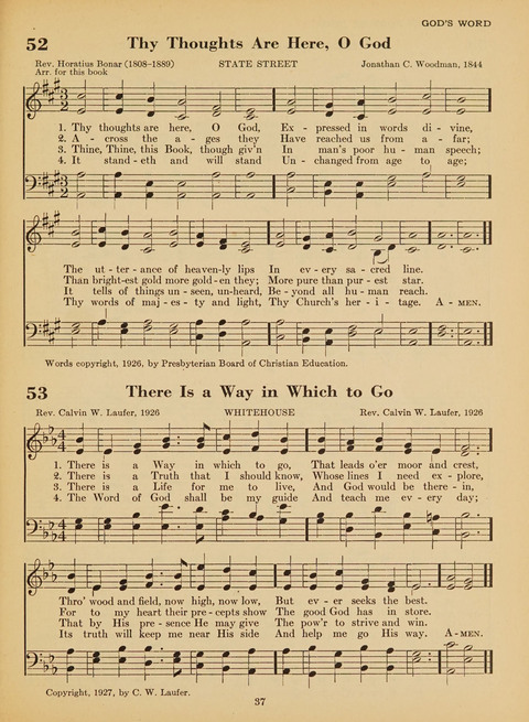 Junior Church School Hymnal: for use in the junior section of the church school, in the home, and in junior congragations (Teacher