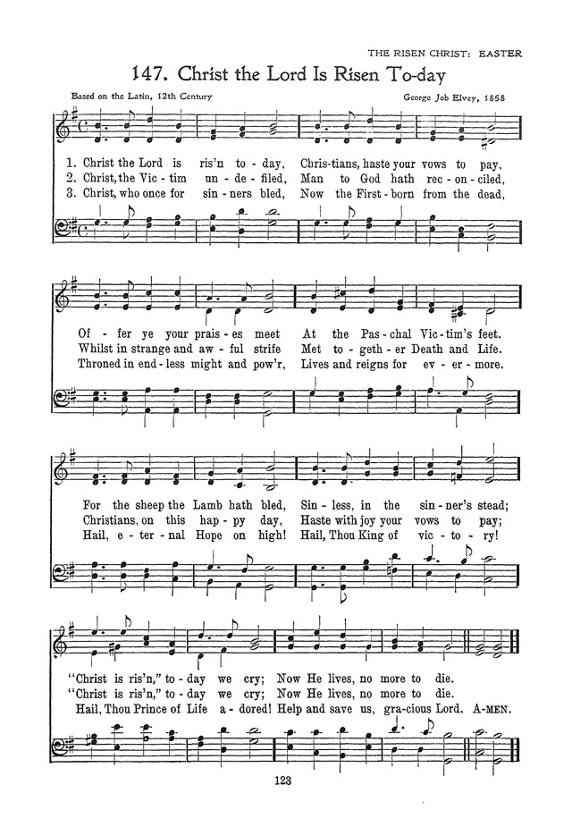 The Junior Hymnal, Containing Sunday School and Luther League Liturgy and Hymns for the Sunday School page 123