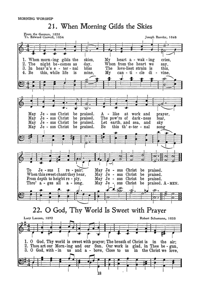 The Junior Hymnal, Containing Sunday School and Luther League Liturgy and Hymns for the Sunday School page 18