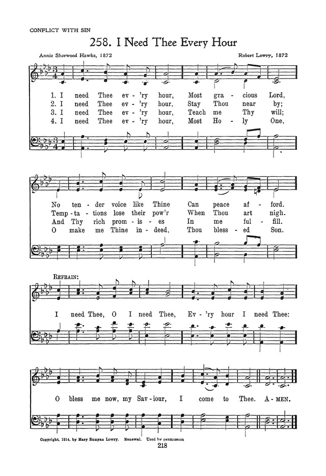 The Junior Hymnal, Containing Sunday School and Luther League Liturgy and Hymns for the Sunday School page 218