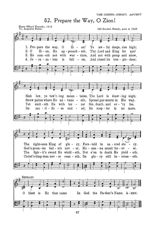 The Junior Hymnal, Containing Sunday School and Luther League Liturgy and Hymns for the Sunday School page 67