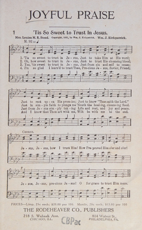 Joyful Praise page 1