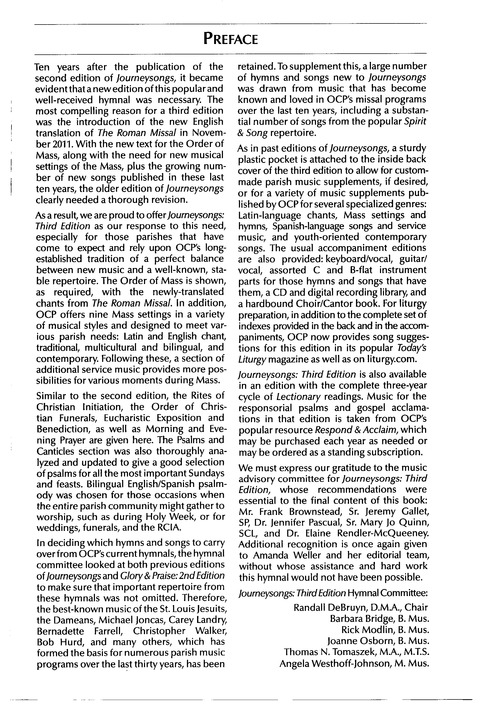 Journeysongs (3rd ed.) page iii