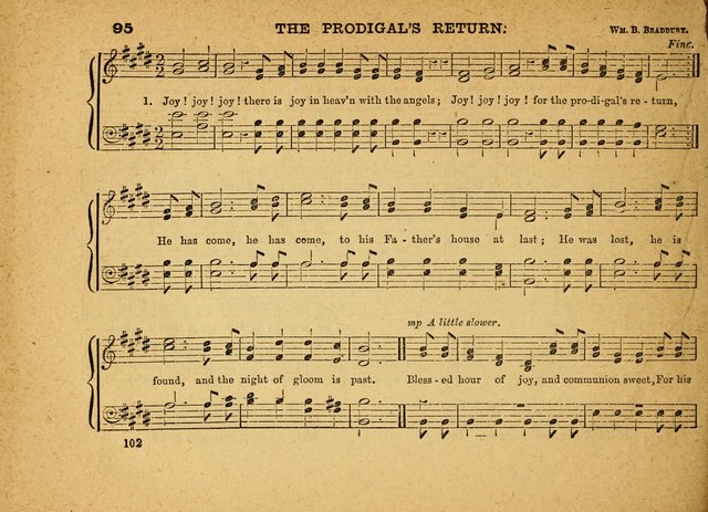 The Jewel: a selection of hymns and tunes for the Sabbath school, designed as a supplement to "The Gem" page 102