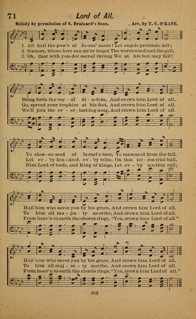 Joy to the World: or, sacred songs for gospel meetings page 63