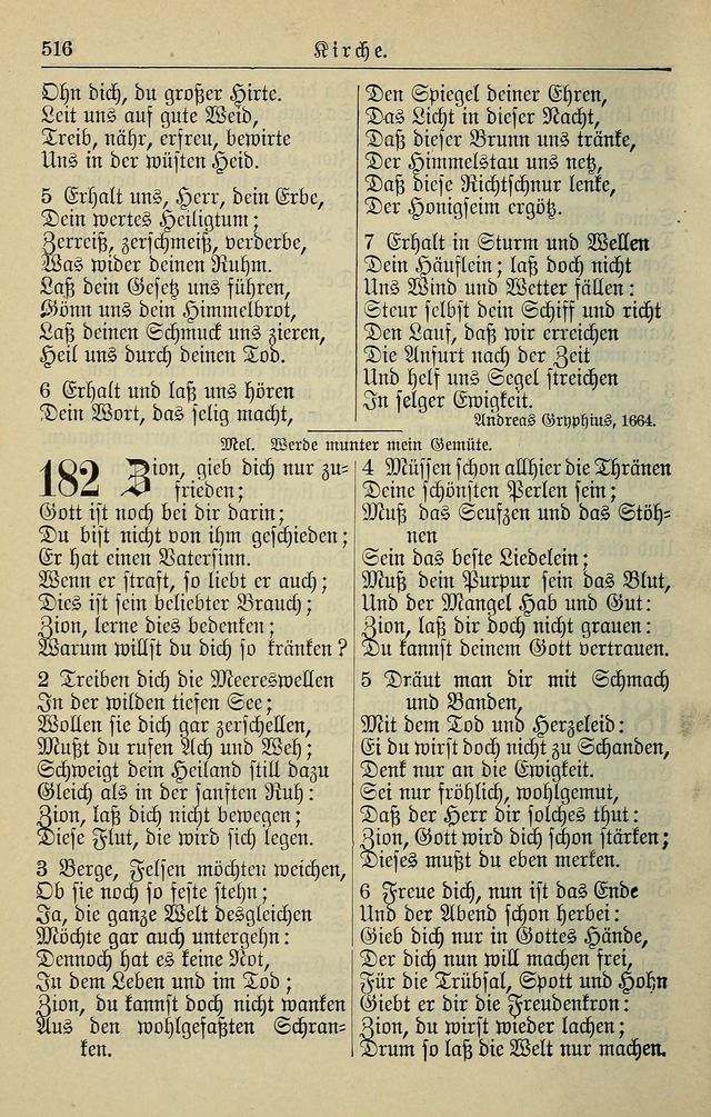 Kirchenbuch für Evangelisch-Lutherische Gemeinden page 516
