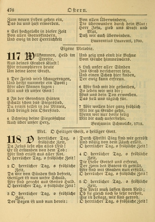 Kirchenbuch für Evangelisch-Lutherische Gemeinden: Herausgegeben von der Allgemeinen Versammlung der Evangelisch-Lutherischen Kirche in Nord Amerika (Neue und Verb. Aus.) page 476