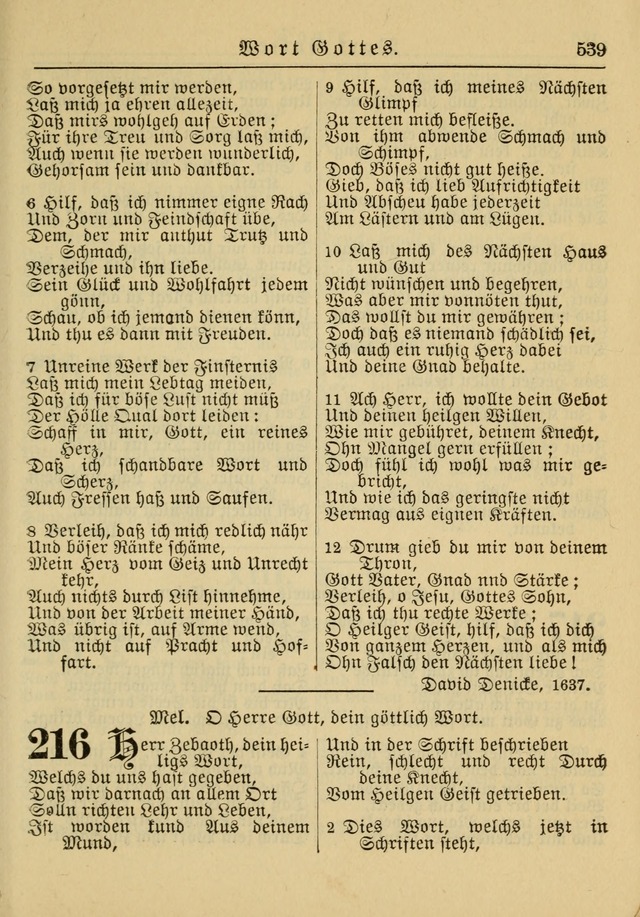 Kirchenbuch für Evangelisch-Lutherische Gemeinden: Herausgegeben von der Allgemeinen Versammlung der Evangelisch-Lutherischen Kirche in Nord Amerika (Neue und Verb. Aus.) page 539