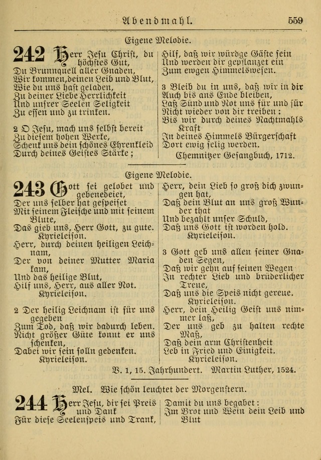 Kirchenbuch für Evangelisch-Lutherische Gemeinden: Herausgegeben von der Allgemeinen Versammlung der Evangelisch-Lutherischen Kirche in Nord Amerika (Neue und Verb. Aus.) page 559