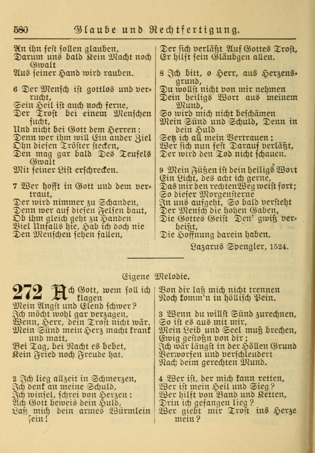 Kirchenbuch für Evangelisch-Lutherische Gemeinden: Herausgegeben von der Allgemeinen Versammlung der Evangelisch-Lutherischen Kirche in Nord Amerika (Neue und Verb. Aus.) page 580