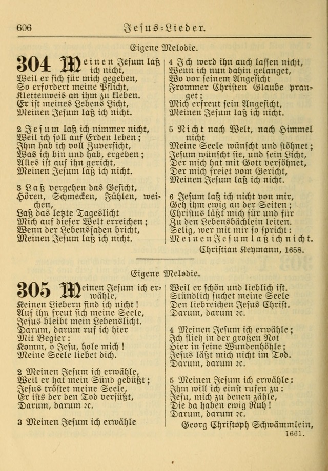 Kirchenbuch für Evangelisch-Lutherische Gemeinden: Herausgegeben von der Allgemeinen Versammlung der Evangelisch-Lutherischen Kirche in Nord Amerika (Neue und Verb. Aus.) page 606
