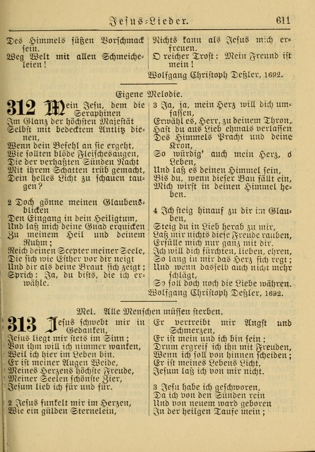 Kirchenbuch für Evangelisch-Lutherische Gemeinden: Herausgegeben von der Allgemeinen Versammlung der Evangelisch-Lutherischen Kirche in Nord Amerika (Neue und Verb. Aus.) page 611