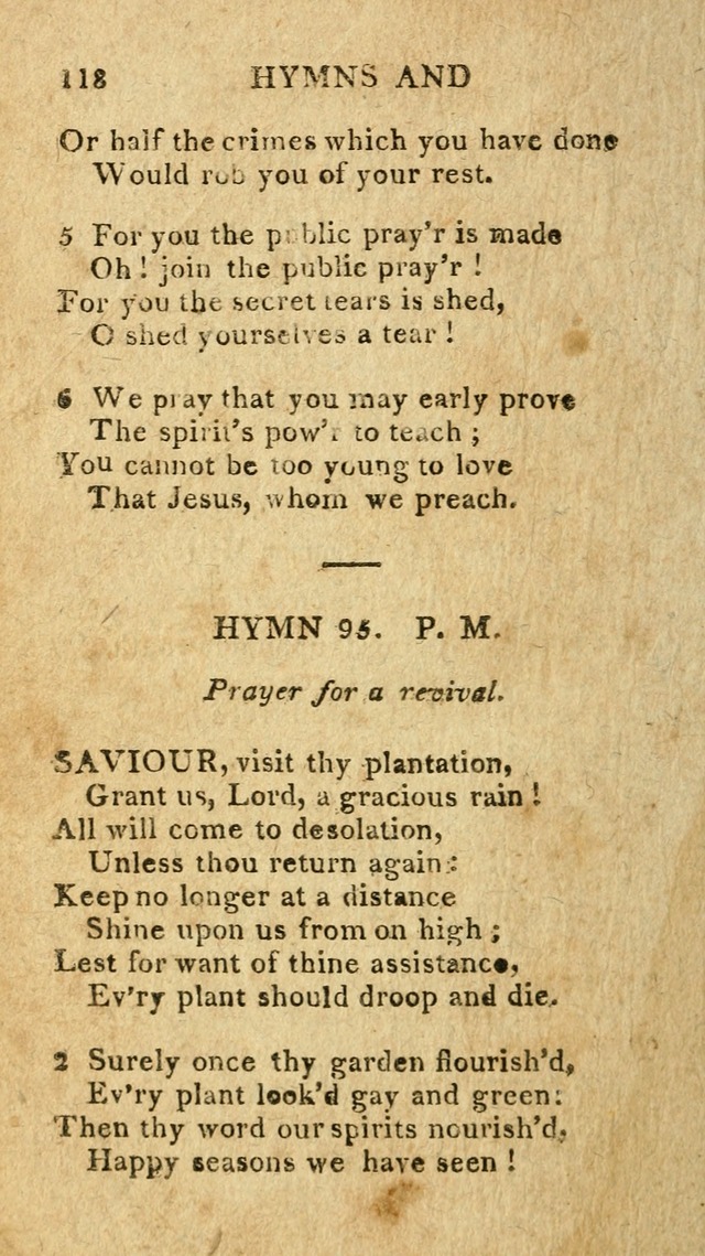 The Lexington Collection: being a selection of hymns, and spiritual songs, from the best authors (3rd. ed., corr.) page 118