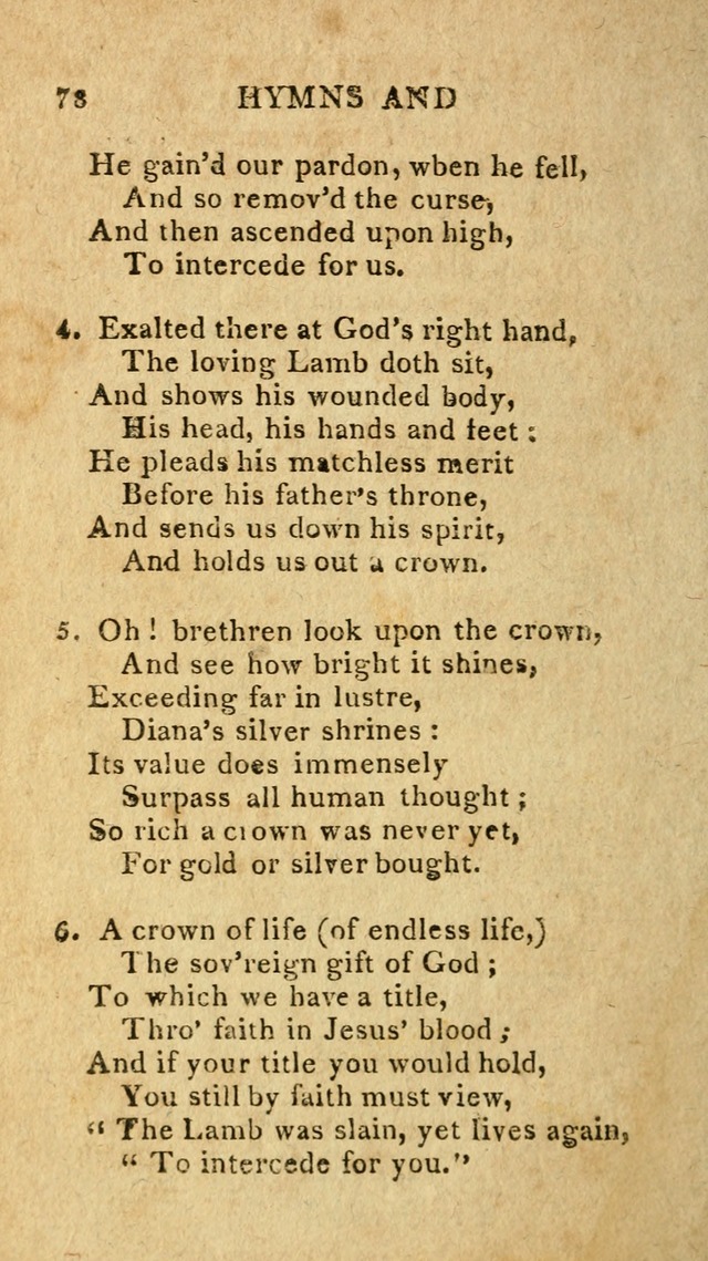The Lexington Collection: being a selection of hymns, and spiritual songs, from the best authors (3rd. ed., corr.) page 78