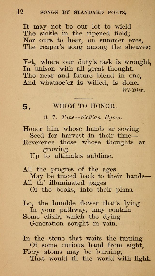 The Liberal Hymn Book: a collection of liberal songs adapted to popular tunes. For use in liberal leagues and other meetings, and in liberal homes page 12