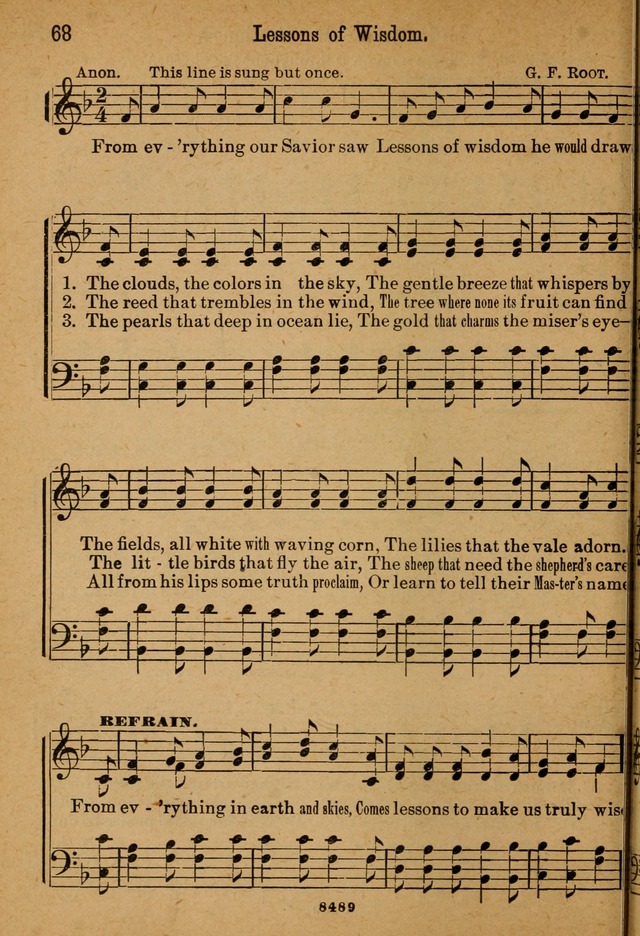 Little Sacred Songs: for Little Singers of the primary department of the Sunday school, and for Kindergartens and the home page 68