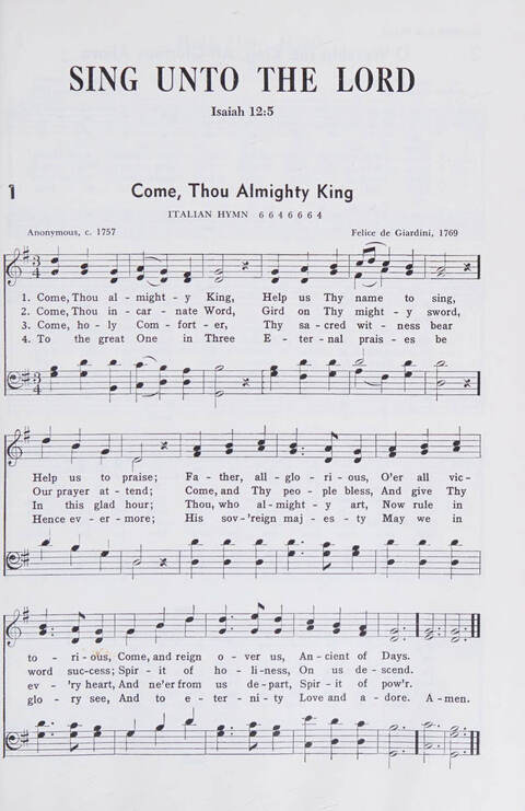 Church Hymnal: A Treasury of Hymns and Gospel Songs with responsive readings and aids to worship for public and private use page 1