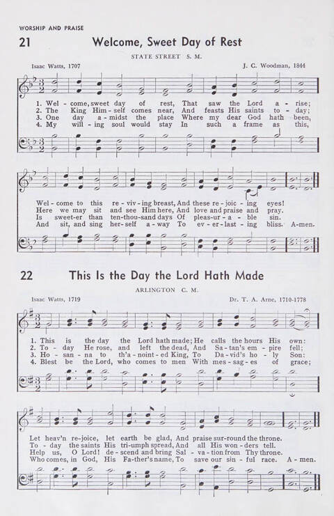 Church Hymnal: A Treasury of Hymns and Gospel Songs with responsive readings and aids to worship for public and private use page 18