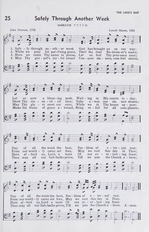 Church Hymnal: A Treasury of Hymns and Gospel Songs with responsive readings and aids to worship for public and private use page 21