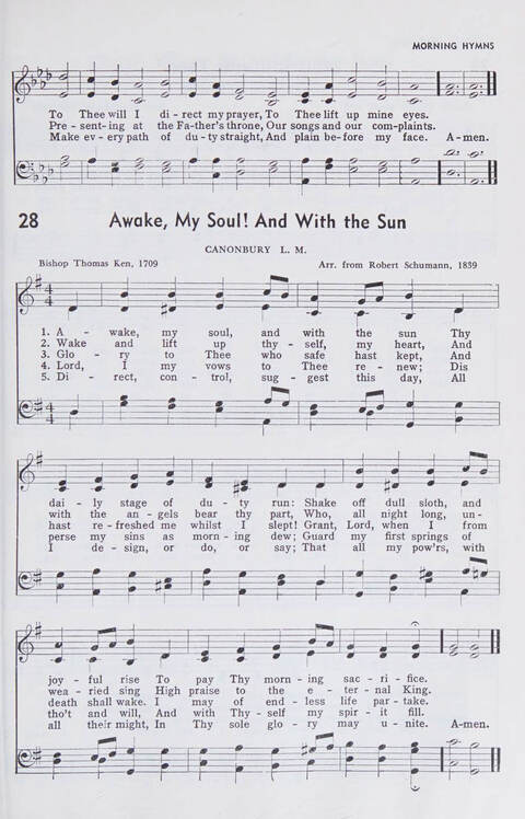 Church Hymnal: A Treasury of Hymns and Gospel Songs with responsive readings and aids to worship for public and private use page 23