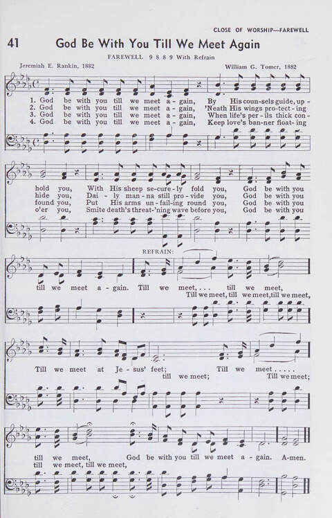 Church Hymnal: A Treasury of Hymns and Gospel Songs with responsive readings and aids to worship for public and private use page 33