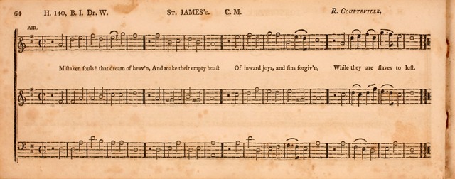 The Middlesex Collection of Church Music: or, ancient psalmody revived: containing a variety of psalm tunes, the most suitable to be used in divine service (2nd ed. rev. cor. and enl.) page 64