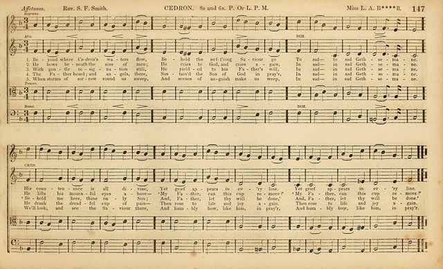 The Mozart Collection of Sacred Music: containing melodies, chorals, anthems and chants, harmonized in four parts; together with the celebrated Christus and Miserere by ZIngarelli page 147
