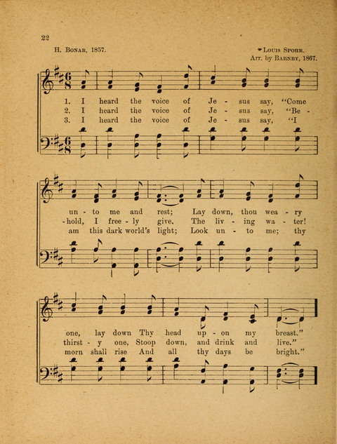 Missionary Hymnal: for the use of junior and juvenile missionary socieites page 22