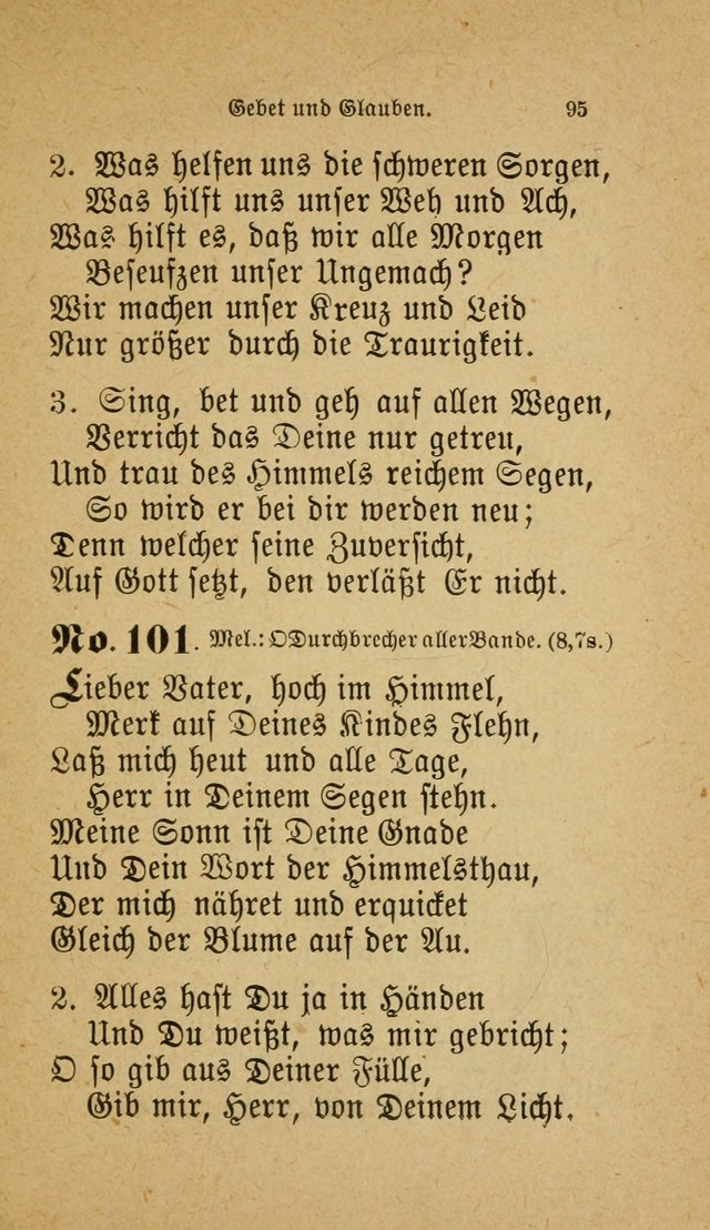 Muntere Lieder: Eine Sammlung der beliebtesten und brauchbarsten Gesänge für Sonntagsschulen und andere christlichen Versammlungen. 3. Aufl. page 100