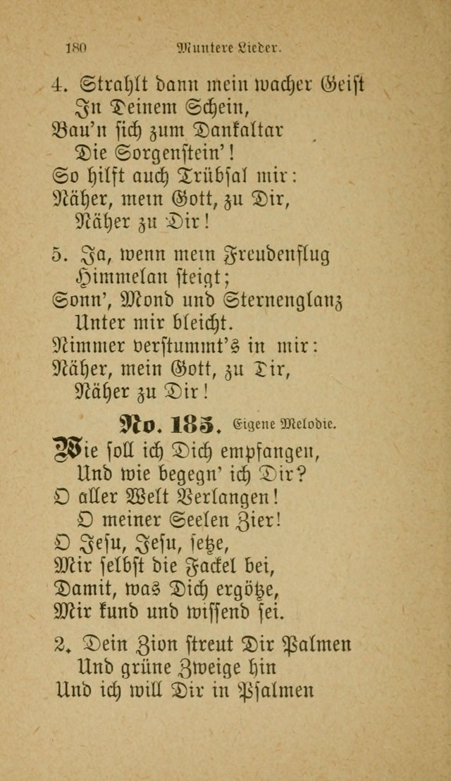 Muntere Lieder: Eine Sammlung der beliebtesten und brauchbarsten Gesänge für Sonntagsschulen und andere christlichen Versammlungen. 3. Aufl. page 185