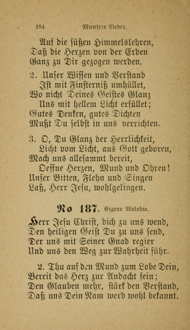 Muntere Lieder: Eine Sammlung der beliebtesten und brauchbarsten Gesänge für Sonntagsschulen und andere christlichen Versammlungen. 3. Aufl. page 189