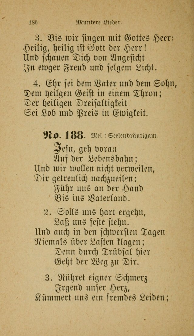 Muntere Lieder: Eine Sammlung der beliebtesten und brauchbarsten Gesänge für Sonntagsschulen und andere christlichen Versammlungen. 3. Aufl. page 191