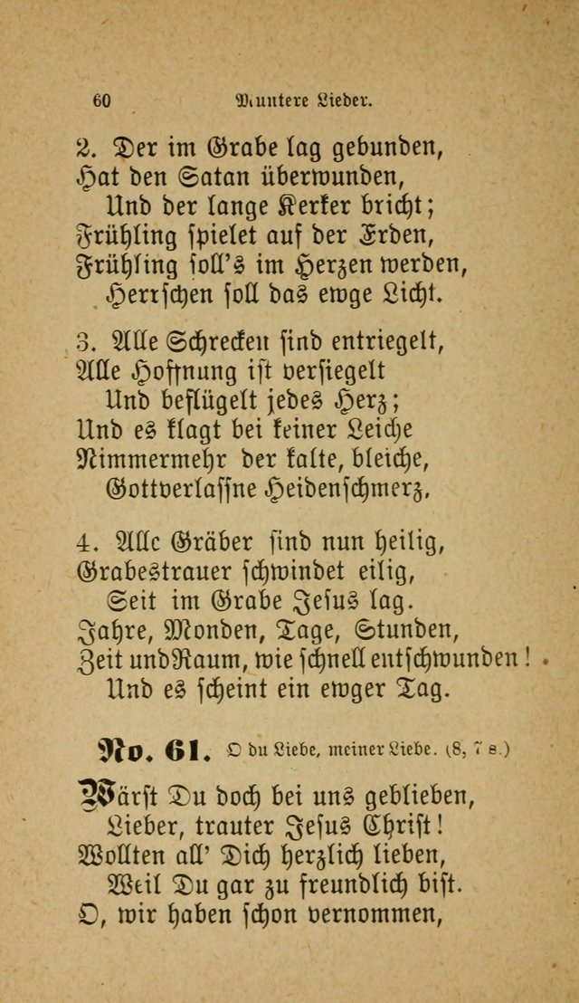Muntere Lieder: Eine Sammlung der beliebtesten und brauchbarsten Gesänge für Sonntagsschulen und andere christlichen Versammlungen. 3. Aufl. page 65