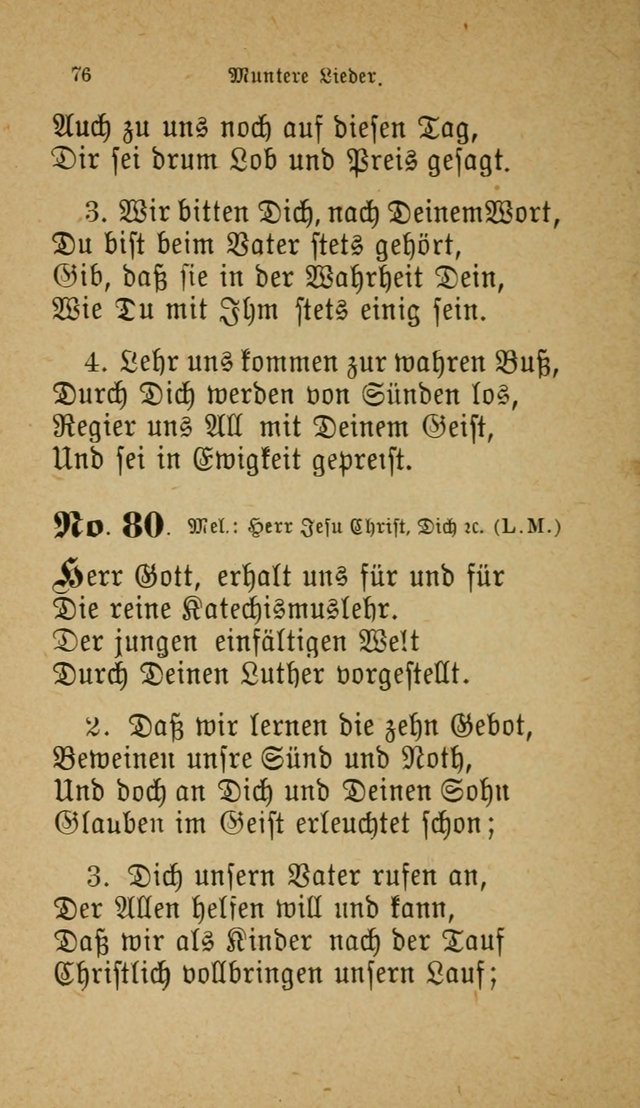 Muntere Lieder: Eine Sammlung der beliebtesten und brauchbarsten Gesänge für Sonntagsschulen und andere christlichen Versammlungen. 3. Aufl. page 81