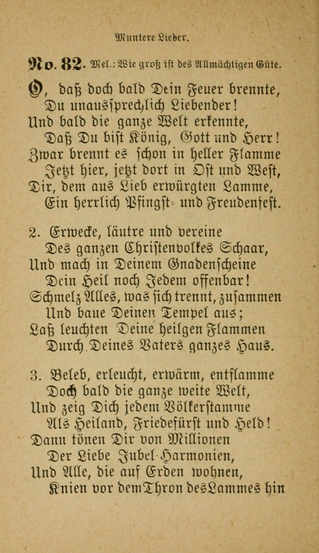 Muntere Lieder: Eine Sammlung der beliebtesten und brauchbarsten Gesänge für Sonntagsschulen und andere christlichen Versammlungen. 3. Aufl. page 83