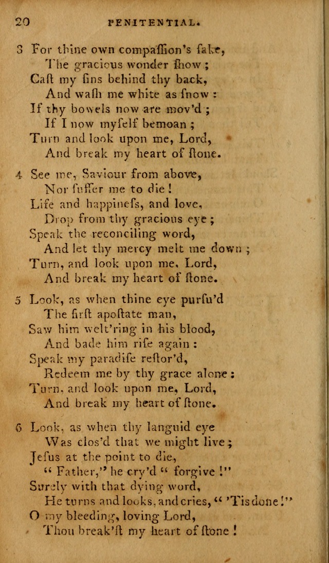 The Methodist Pocket Hymn-book, revised and improved: designed as a constant companion for the pious, of all denominations (30th ed.) page 20