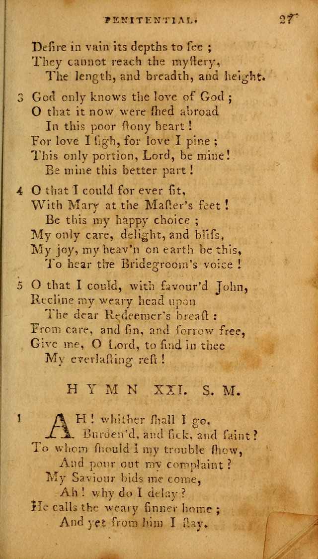 The Methodist Pocket Hymn-book, revised and improved: designed as a constant companion for the pious, of all denominations (30th ed.) page 27