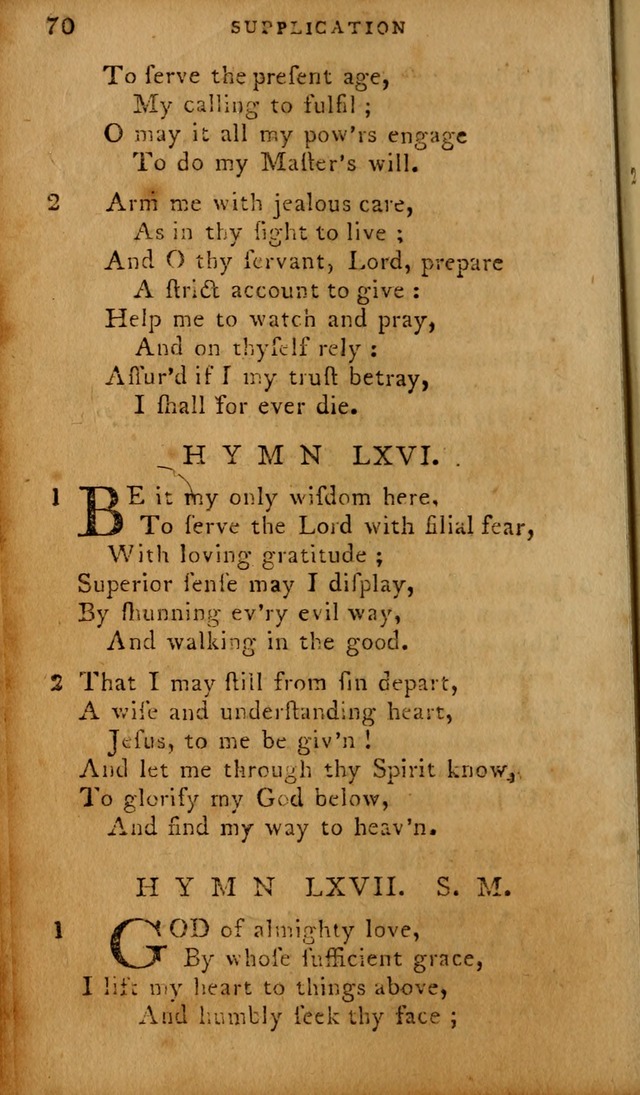 The Methodist Pocket Hymn-book, revised and improved: designed as a constant companion for the pious, of all denominations (30th ed.) page 70