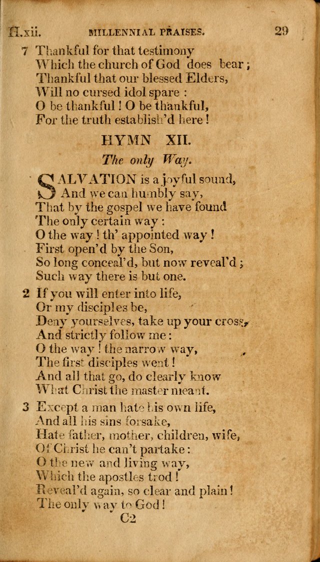 Millennial Praises: containing a collection of gospel hymns, in four parts; adapted to the day of Christ